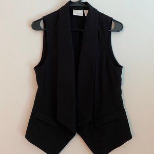 Chico's Black Sleeveless Blazer Jacket Vest Size 0